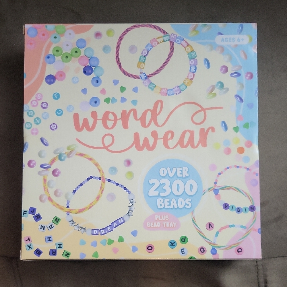 New In Unopened Box Word Wear Bead Kit